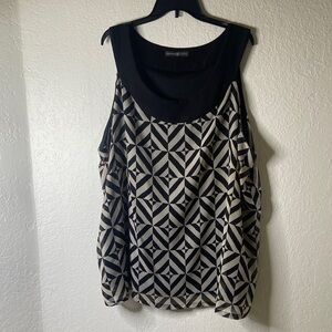 Chic Geometric Patterned Women's Blouse